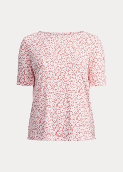 Tops Ralph Lauren Mujer Rojos Multicolor - Floral Cotton-Blend - KVRNZ2410